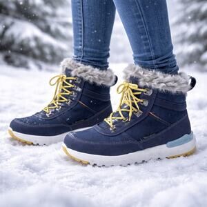 Bearpaw Mokelumne Winter Snow Boots Faux Fur Lined Hiking Boot Women’s 8